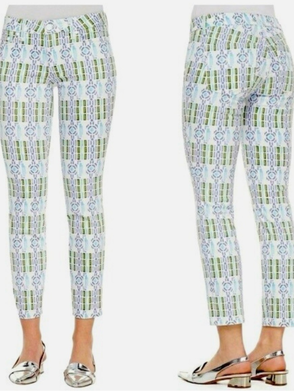 Tory Burch Spring Garden Alexa Cropped Skinny Jeans sz 28